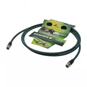 Câble de raccordement vidéo UHD SC-Vector PLUS 1.2/4.8 DZ Sommer Cable, fiche BNC vers fiche BNC, NEUTRIK, vert, 10 m (DZGR-1000-GN-SW)