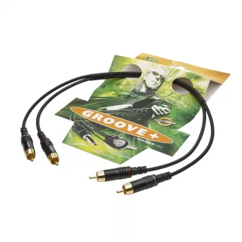 Câble stéréo RCA Sommer Cable SC-Onyx 2025 MKII, asymétrique, 2 x 1 x 0,25 mm², 2x connecteurs RCA vers 2x connecteurs RCA, HICON, noir, 2,5 m (ON81-0250-SW)