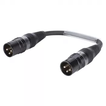 Câble adaptateur Sommer Cable, connecteur XLR 3 broches vers connecteur XLR 3 broches, HICON, noir, 0,15 m (SGHWU0015-SW)