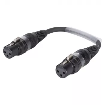 Câble adaptateur Sommer Cable, embase XLR 3 broches vers embase XLR 3 broches, HICON, noir, 0,15 m (SGHZU0015-SW)