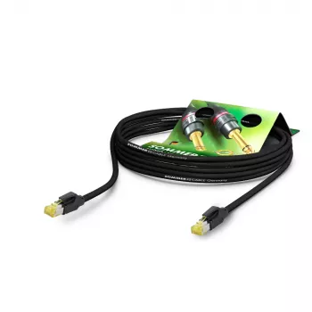 Câble réseau Sommer Cable SC-Mercator CAT.7 PUR, 8 x 0,14 mm², RJ45 vers RJ45, HIROSE, noir, 3 m (P7HS-0300-SW)