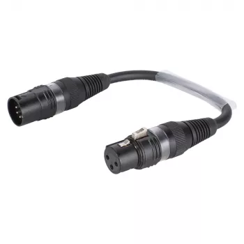 Câble adaptateur Sommer Cable, XLR femelle 3 broches vers XLR mâle 5 broches, noir, 0,15 m (B2FAU0015-SW)
