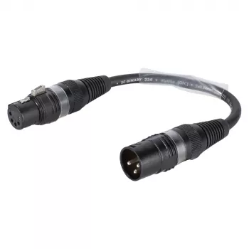 Câble adaptateur Sommer Cable, XLR mâle 3 broches vers XLR femelle 5 broches, noir, 0,15 m (B2WSU0015-SW)