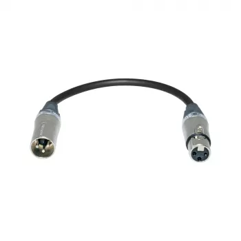 Câble adaptateur Sommer Cable, XLR mâle 3 broches vers XLR femelle 3 broches, NEUTRIK, gris, 0,2 m (SGZ9-20-200-0020)