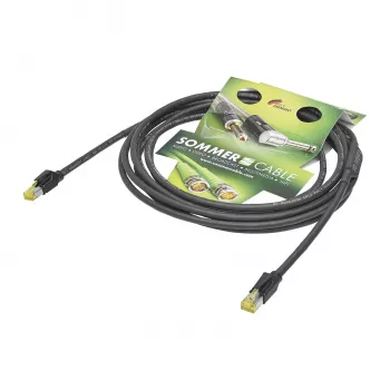Câble réseau Sommer Cable SC-Mercator CAT.7 PUR, 8 x 0,14 mm², RJ45 vers RJ45, HIROSE, noir, 5 m (P7HS-0500-SW)