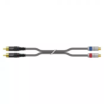 Câble stéréo RCA Sommer Cable SC-Onyx 2025 MKII, asymétrique, 2 x 1 x 0,25 mm², RCA vers RCA, HICON, noir, 2,5 m (ON8D-0250-SW)