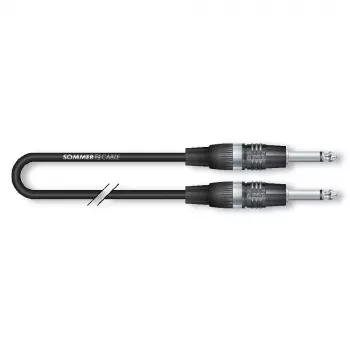 Câble d'instrument Sommer Cable SC-Tricone MKII 6 m noir, jack TS mono 6,35 mm