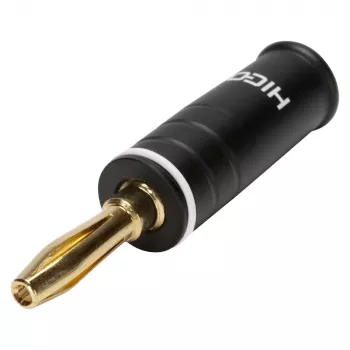 Fiche banane Sommer Cable HICON, connecteur à contact à vis, repérage blanc