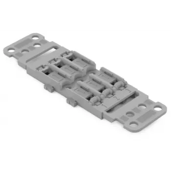 Adaptateur de montage WAGO 221-2503 avec décharge de traction, 3 conducteurs, gris clair