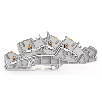 Boîte de jonction d'installation WAGO 2205-7642, borne avec bouton-poussoir, 4 mm², gris