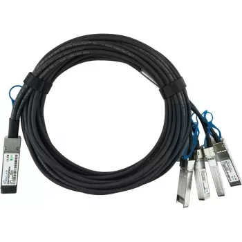 Câble breakout à attache directe BlueLAN compatible Mellanox MCP7H50-V001R30 passif 200GBASE-CR4 QSFP56 vers 2x100GBASE-CR2 QSFP56, 1 mètre, AWG26