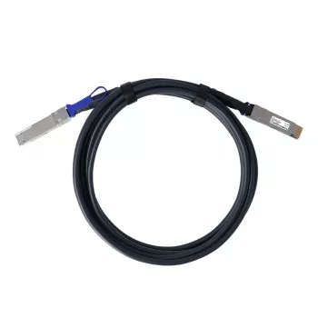 Câble cuivre à attache directe BlueOptics Fortinet FN-CABLE-QSFPDD-DAC-02 compatible BlueLAN BL292901X2M26 QSFP-DD, 400GBASE-CR4, 26 AWG, 2 mètres