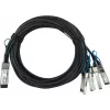 BlueOptics QNAP CAB-DAC3M-Q28B4 BlueLAN Câble breakout Direct Attach passif 100GBASE-CR4 QSFP28 vers 4x25GBASE-CR SFP28, 3m