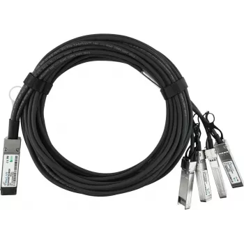 Câble de dérivation d'attache directe passif 40GBASE-CR4 QSFP vers 4x10GBASE-CR SFP+ BlueLAN compatible Lenovo A1DN, 5 m, AWG26