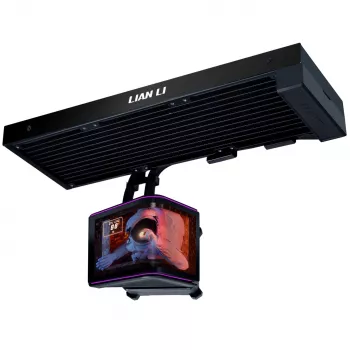Lian Li HydroShift II OLED Curved 360 Refroidissement liquide CPU AIO sans ventilateur, 360 mm, écran OLED - noir