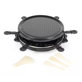 Giles & Posner EK4511GV2VDE Grill raclette de table 1200 W 8 personnes noir/argent