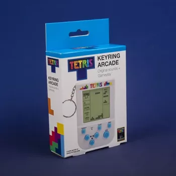 FIZZ CREATIONS Porte-clés mini console rétro avec 23 jeux - cadeau arcade Tetris