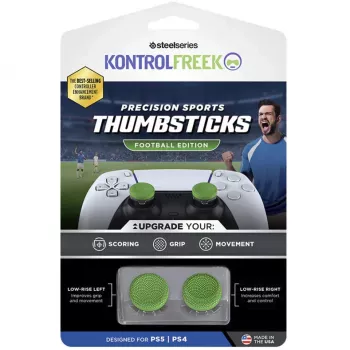 SteelSeries KontrolFreek Precision Sports Thumbsticks Football Edition (vert/noir, 2 pièces, pour manette PlayStation 5/4)