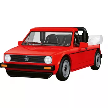 COBI 24660 Volkswagen Golf Cabriolet (1979-1993) jeu de construction, 1:35, rouge