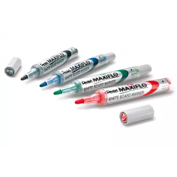 Ensemble de marqueurs pour tableau blanc Pentel Maxiflo Flex-Feel, couleurs assorties, 2,0 - 5,0 mm, 4 pièces