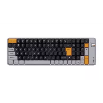 Clavier mécanique KRUX Zyro 96 % Gateron Yellow PRO RGB Tri-Mode noir