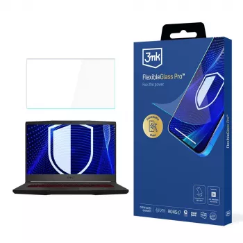 3MK PROTECTION Film de protection d'écran en verre hybride pour MSI Bravo 15 15,6 pouces (FlexibleGlass Pro)