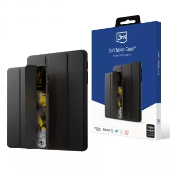 Étui souple 3MK Soft Tablet Case pour Samsung Galaxy Tab S10 FE+ - jusqu'à 15 pouces, noir