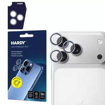 Protection d'objectif 3MK HARDY pour Apple iPhone 17 Pro / 17 Pro Max - gris titane