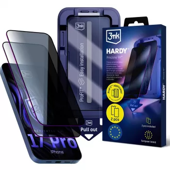 3MK PROTECTION Apple iPhone 17 Pro - Protection d'écran confidentialité 3mk Hardy Privzone 9H