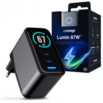 3mk InCharge Lumin 67W QC4+ écran noir/gris