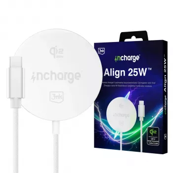 3mk incharge Align Qi2 25W pour Android blanc