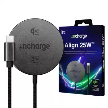 3mk incharge Align Qi2 25W pour Android noir