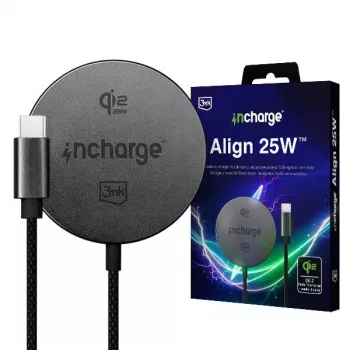 3mk incharge Align Qi2.2 25W pour Apple noir