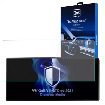 3MK PROTECTION VW Golf VIII GTD 2021- Discover Media - Protecteur d'écran mat TechWrap pour écran central