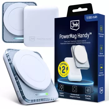 3mk PowerMag Handy 5000 mAh 22,5W MagSafe blanc
