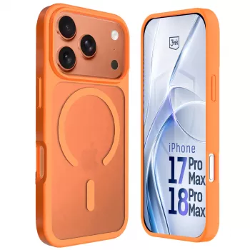 Coque 3MK PROTECTION Apple iPhone 17 Pro Max Hardy Hazy MagCase orange