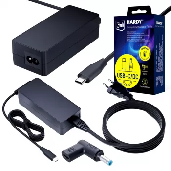 3MK PROTECTION bloc d'alimentation pour ordinateur portable 3mk HARDY 65W pour HP 20V USB-C/DC 4,5 x 3,0