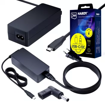 3MK PROTECTION bloc d'alimentation pour ordinateur portable 3mk HARDY 65W pour Dell 20V USB-C/DC 4,5 x 3,0