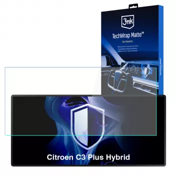 3MK PROTECTION Citroen C3 Plus Hybrid - Protecteur d'écran mat TechWrap pour écran central