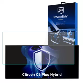 3MK PROTECTION Citroen C3 Plus Hybrid - Protecteur d'écran mat TechWrap pour écran central