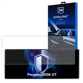 3MK PROTECTION Protecteur d'écran mat TechWrap pour Peugeot 2008 GT (2020+) - antireflet, auto-réparant, 0,2 mm