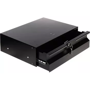 Tiroir de rack serveur 19 inch 3U Stalflex RD19-3U-320B, profondeur utile 320 mm, noir