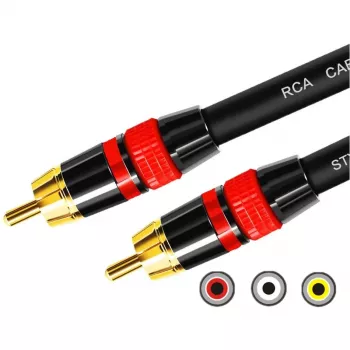 Câble de caisson de basses RCA vers RCA Premium MOZOS 3 m