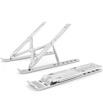 Support de portable ergonomique en aluminium MOZOS N3 SV pour portables 10-17,3 pouces, argent