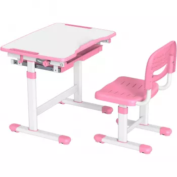 Ensemble bureau et chaise réglables MOZOS DC-SET rose