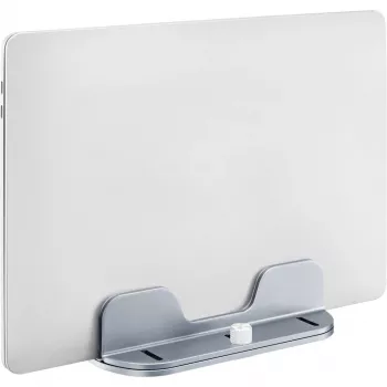 MOZOS H1 Support universel pour ordinateur portable et tablette, hauteur et angle réglables, pliable, alliage d'aluminium, argent, housse de transport incluse