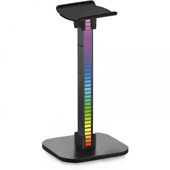 Support de casque LED RGB MOZOS D11 avec hub USB et prise audio