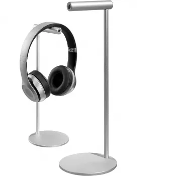 Support de casque en alliage d'aluminium MOZOS HS-ALU pour casques circum-auriculaires, noir