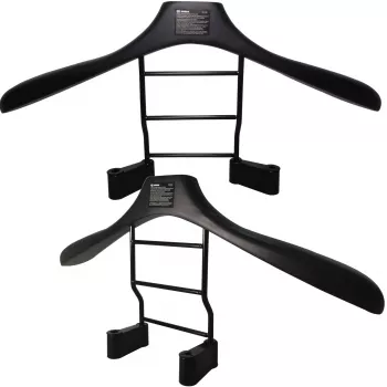 MOZOS WS-BK Porte-vêtements de voiture pour appuie-tête, noir/argent, acier inoxydable & ABS, capacité 20 kg