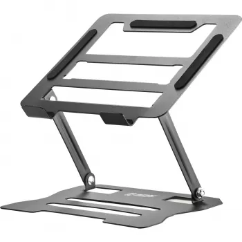 MOZOS N2-BK Support d'ordinateur portable ergonomique - noir, hauteur réglable, pliable, aluminium